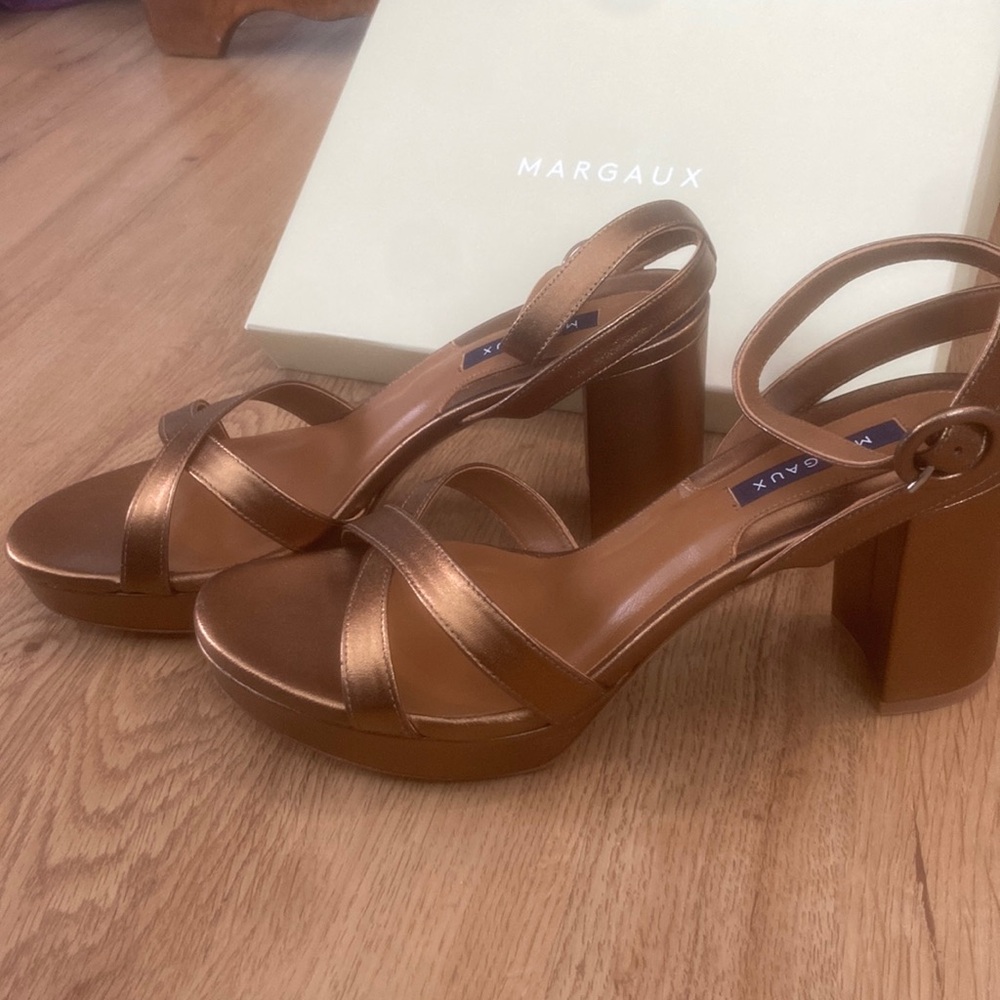 Brand New Margaux Bronze Platform Sandal US 9